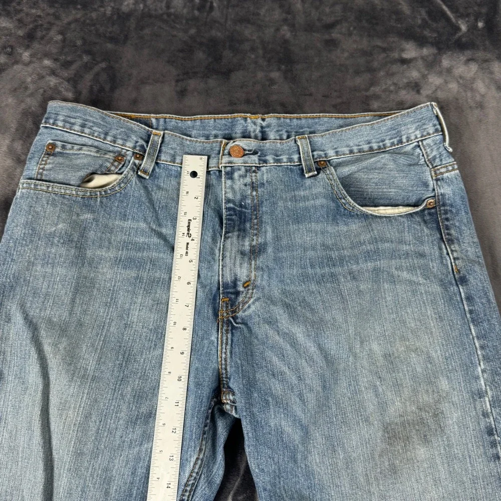 Levi's 505 Regular Fit Jeans Mens 36x32 Blue Straight Leg Denim